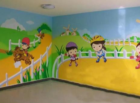 甘泉幼儿园墙体彩绘制作流程及注意事项