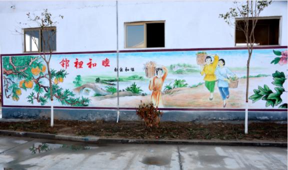 甘泉乡镇文化墙 乡风文明焕发新活力